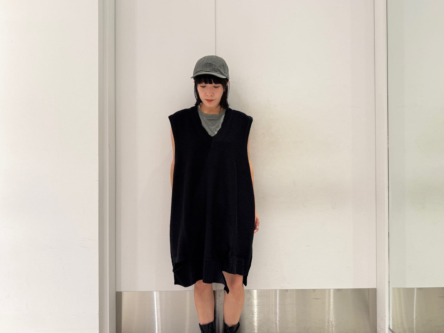 Ⅴネックニットドレス【25AW】