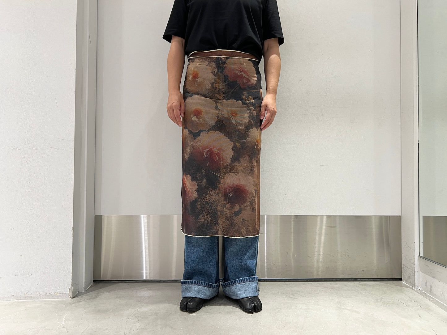 FLOWERS PRINTED SKIRT【24AW】