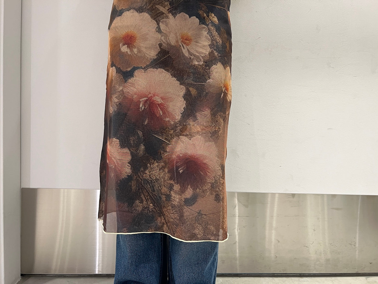 FLOWERS PRINTED SKIRT【24AW】