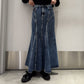 WASHED DENIM MERMAID LINE SKIRT【25AW】