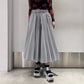 mult stripe sunpleated skirt【25SS】