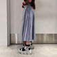 mult stripe sunpleated skirt【25SS】