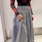 mult stripe sunpleated skirt【25SS】