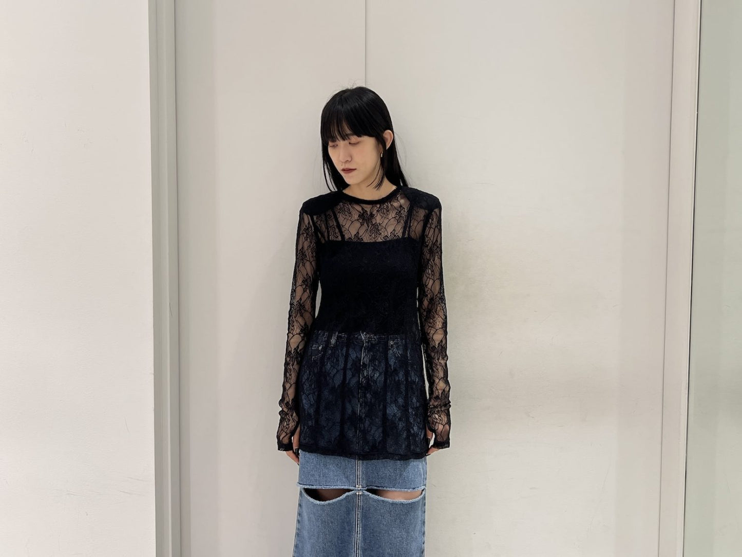 FROWER LACE TUNIC TOP【25AW】
