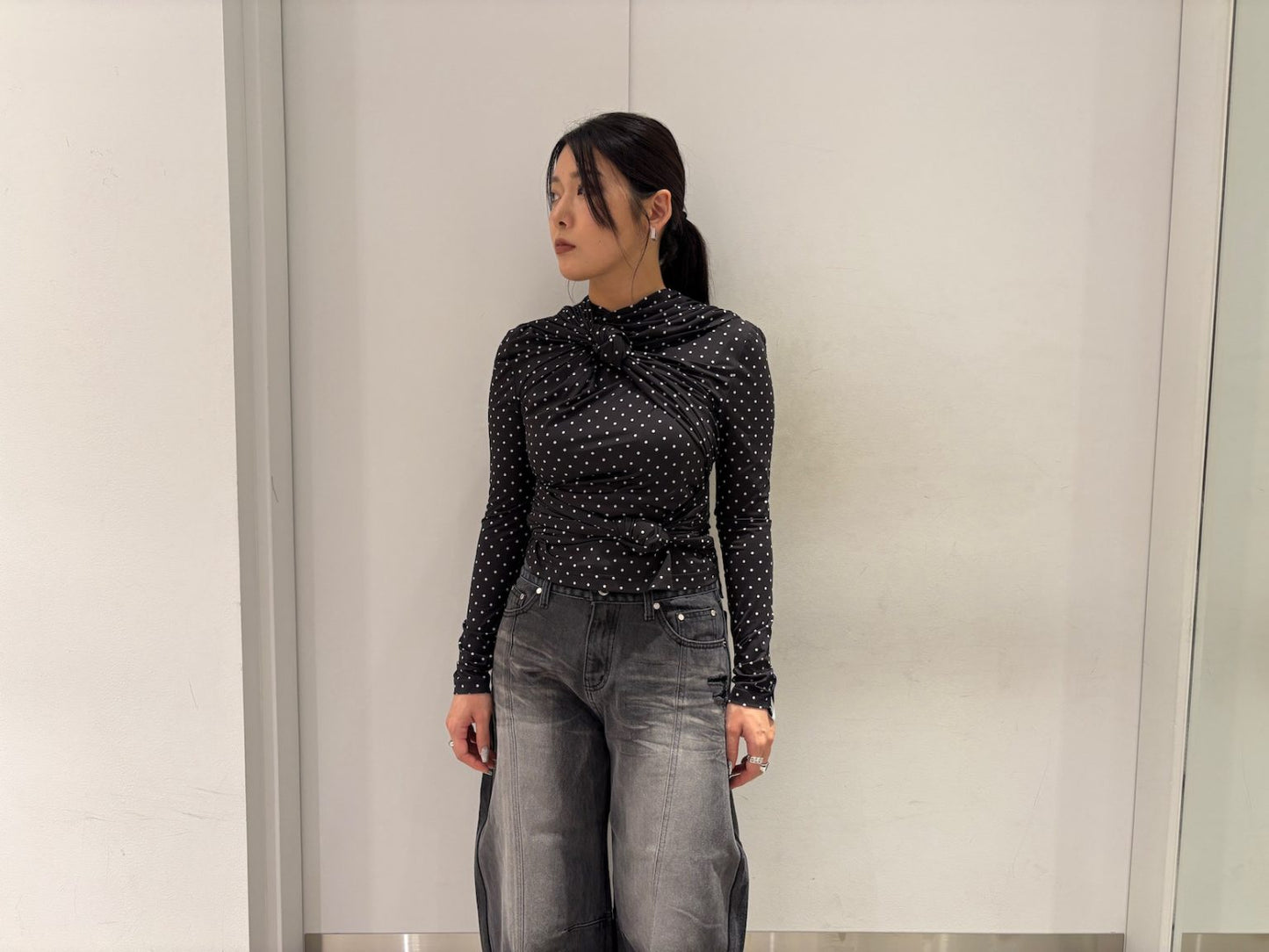 KNOTTED JERSEY TOP【25AW】