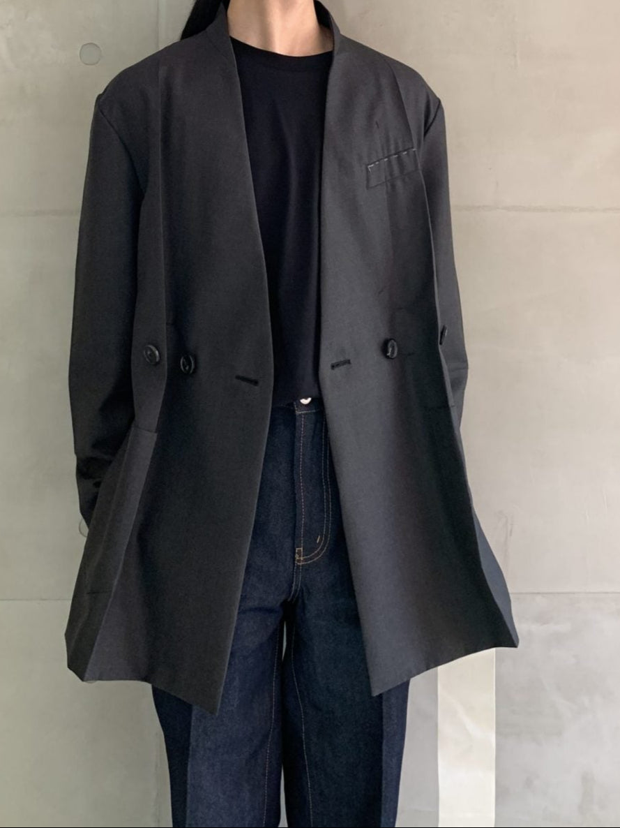 NO LAPEL ORIGAMI JACKET GABARDINE【25AW】