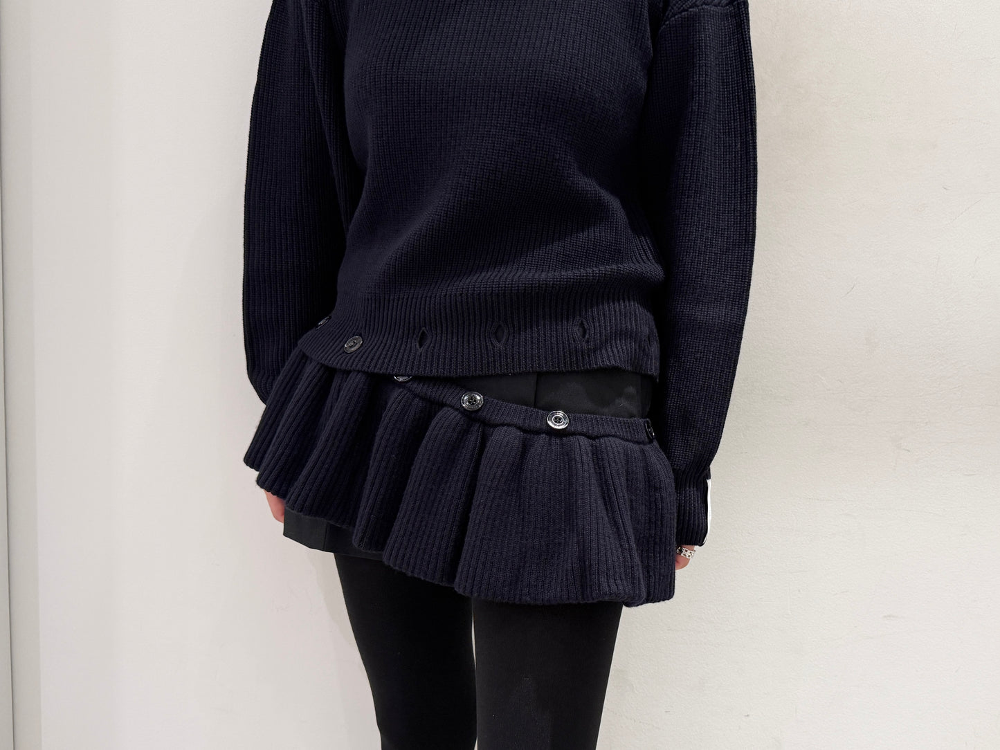 DETACHABLE PEPLUM KNIT【25AW】