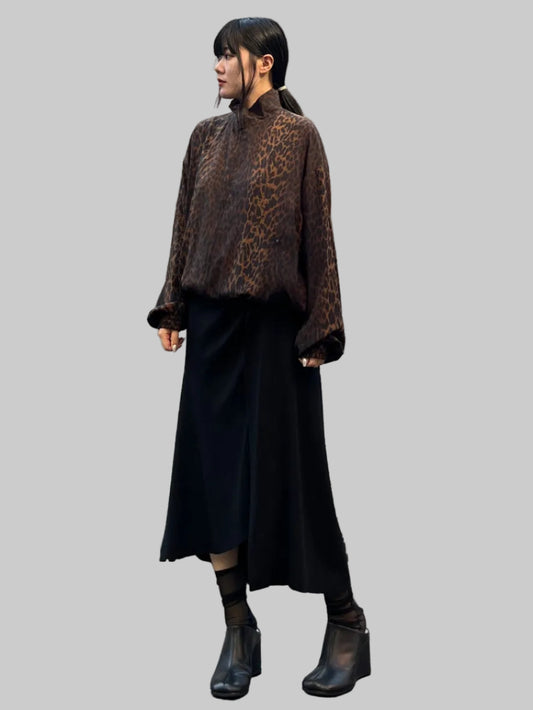 Draped Tailored Skirt