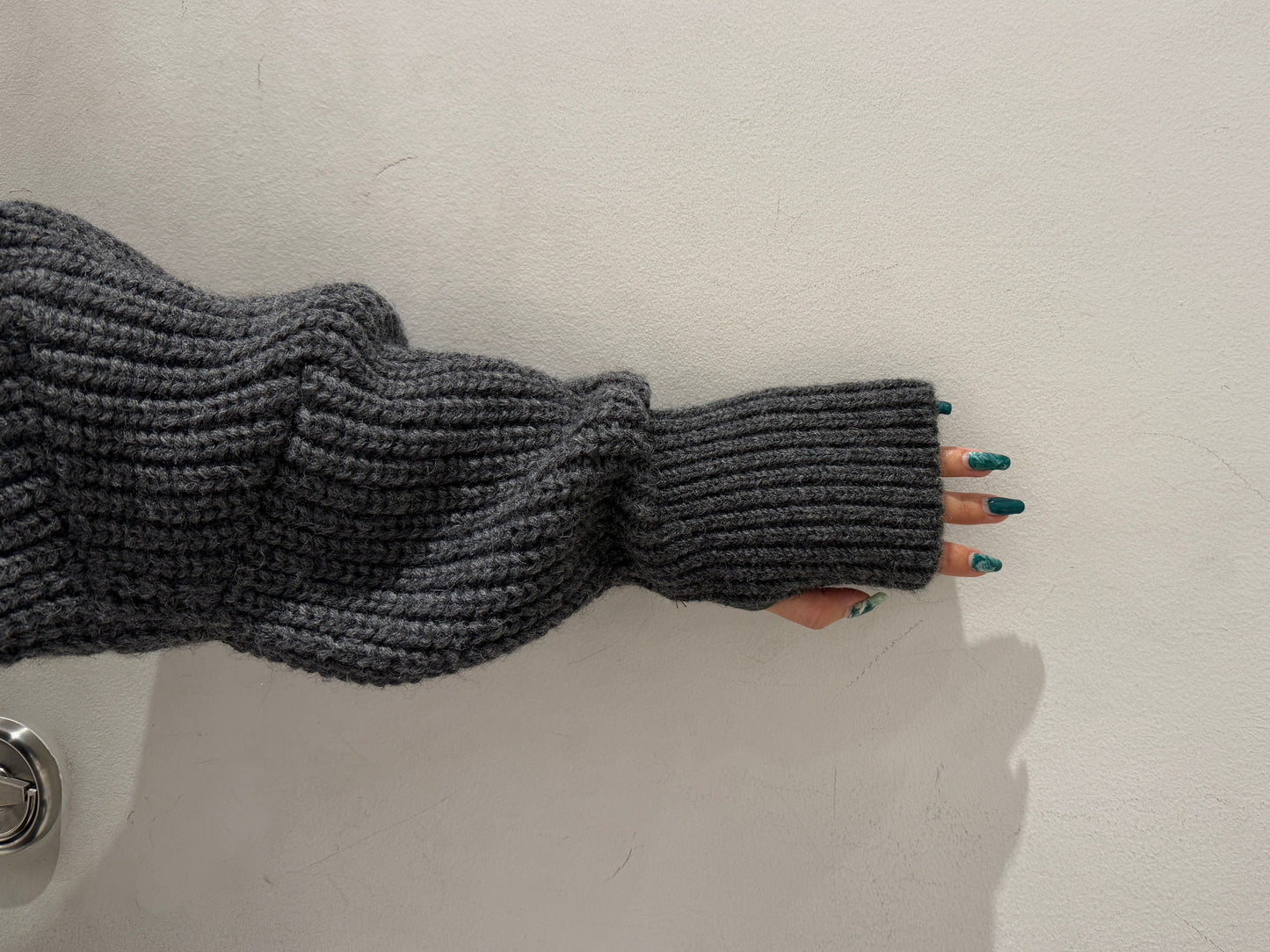 RIBED MASSIVE ROUNDED SLEEVE KNIT【25AW】