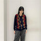アーガイル柄Vネックニット（MEN)【25AW】