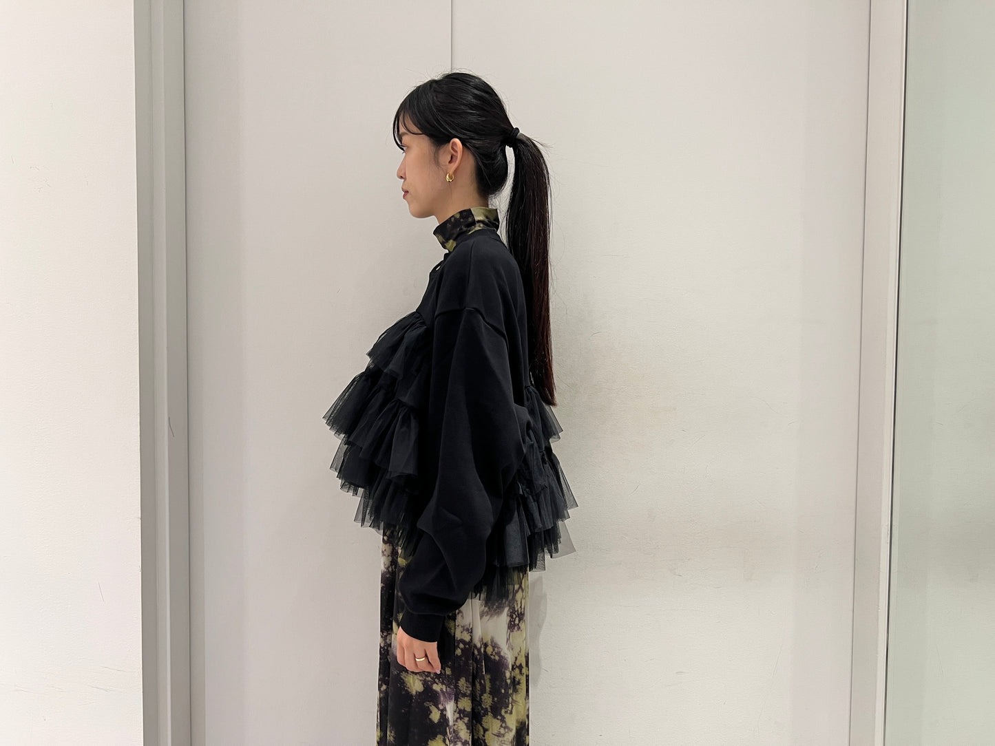 Tulle Jersey Cardigan【25AW】