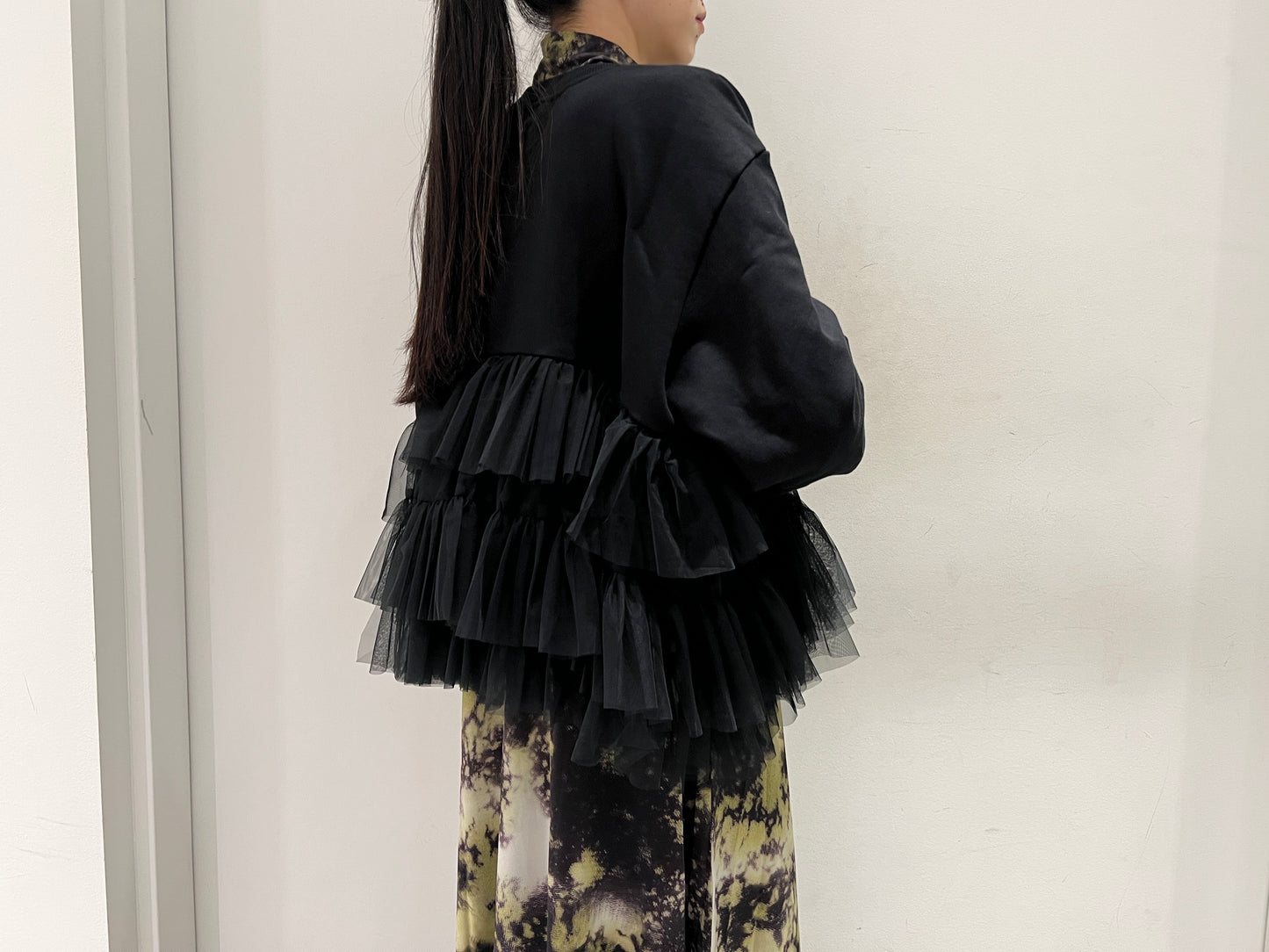 Tulle Jersey Cardigan【25AW】