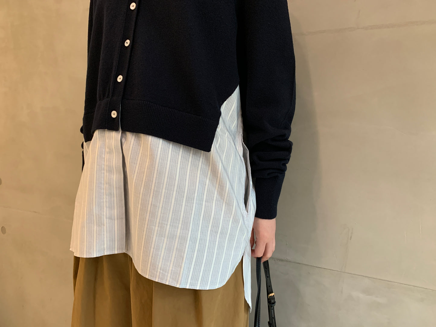 KNIT AND FABRIC CARDIGAN【25AW】
