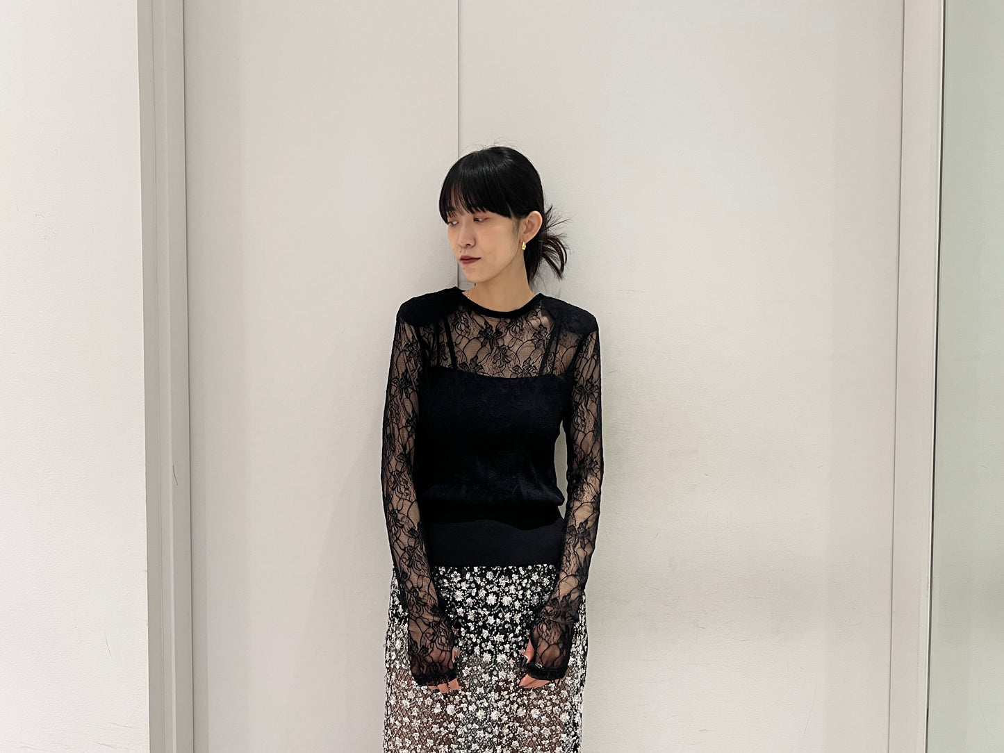 FROWER LACE TUNIC TOP【25AW】