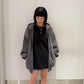 LOGO OVERSIZED ZIP-UP HOODIE【25AW】