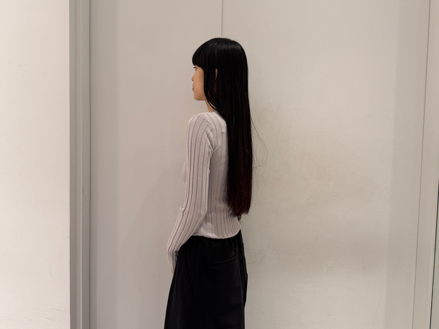 ワイドリブクルーネック