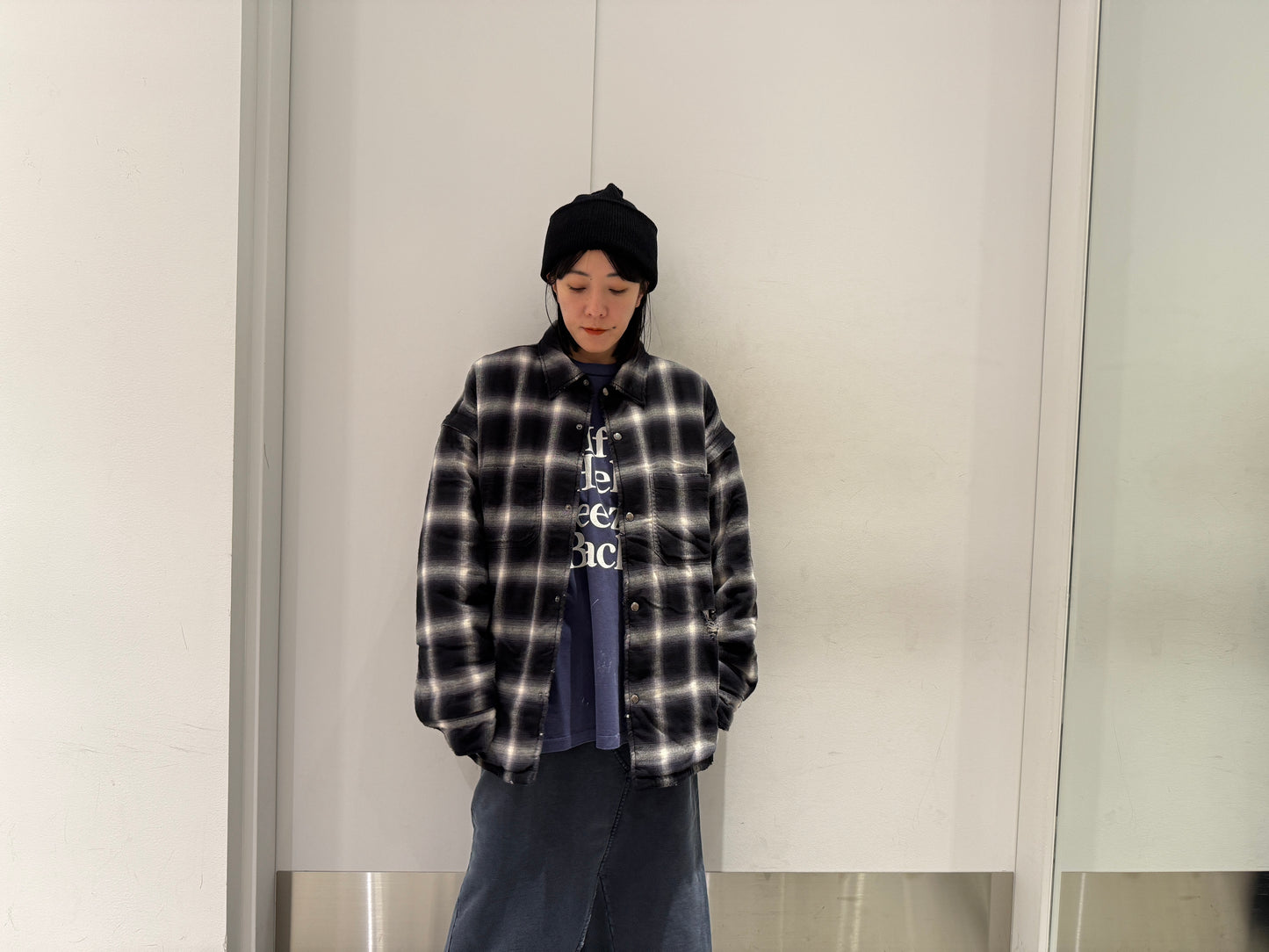 チェック柄中綿ジャケット【25AW】