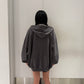 LOGO OVERSIZED ZIP-UP HOODIE【25AW】