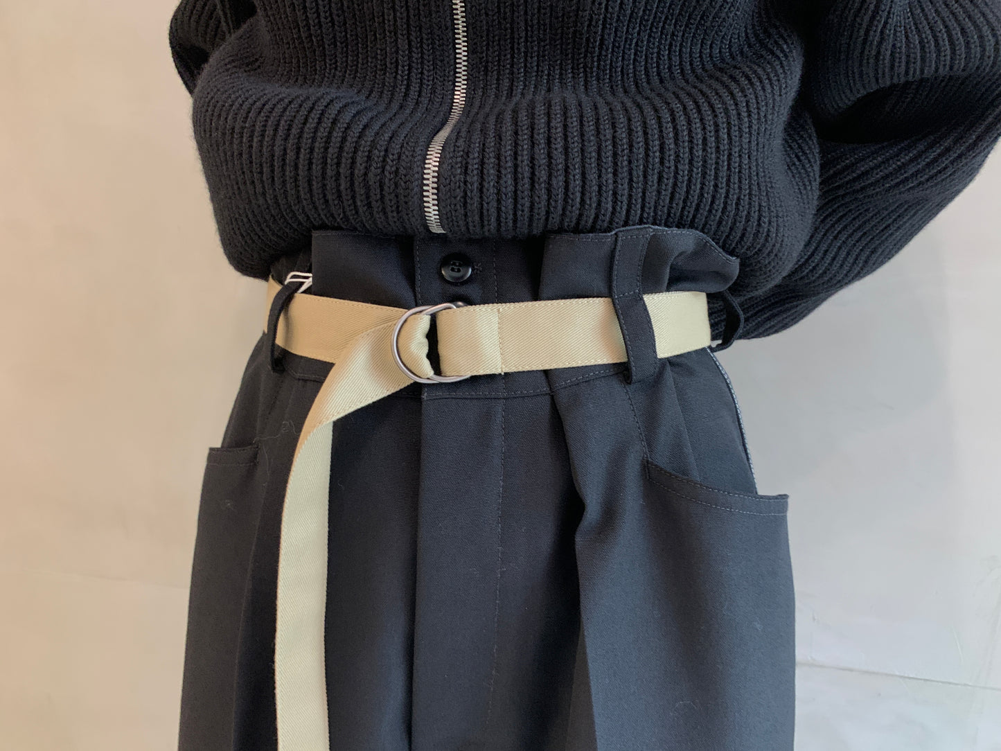 ベルト付ウールパンツ【25AW】