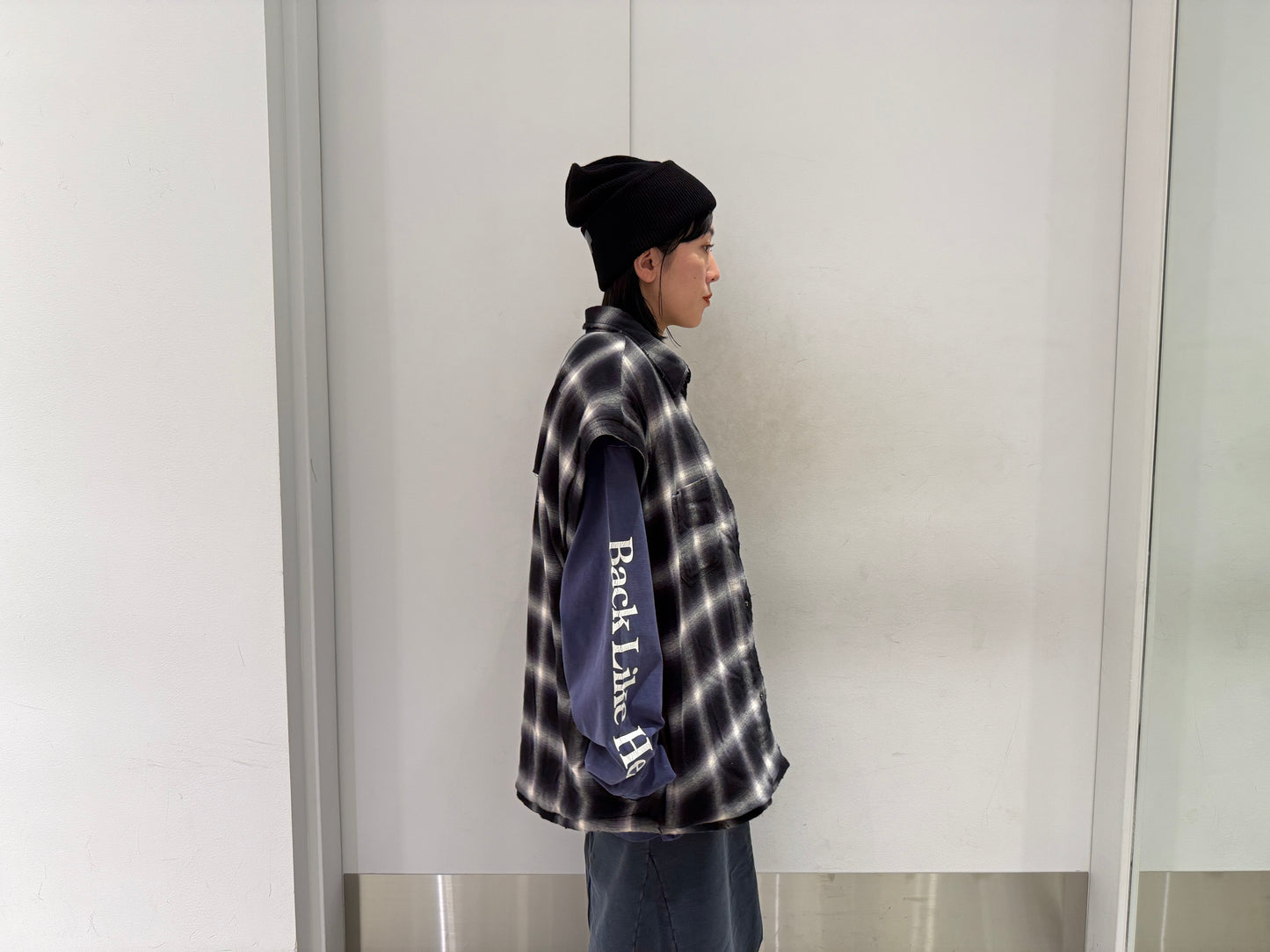 チェック柄中綿ジャケット【25AW】