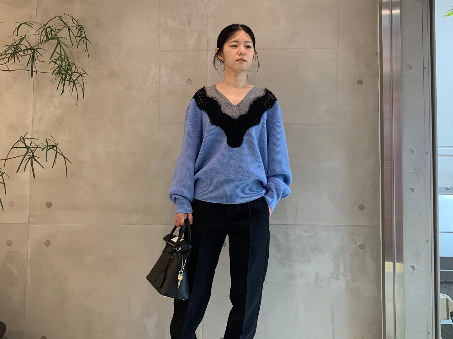 MIRACLE LACE VNECK KNIT【25AW】　