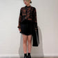 BOTANICAL PRINT FRILL L/S SHIRTS【25SS】