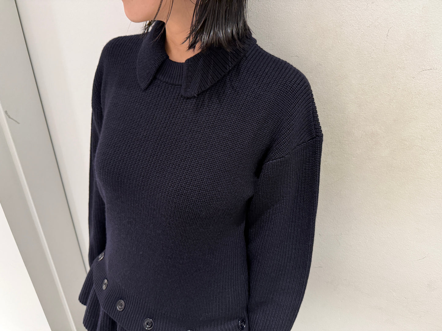 DETACHABLE PEPLUM KNIT【25AW】