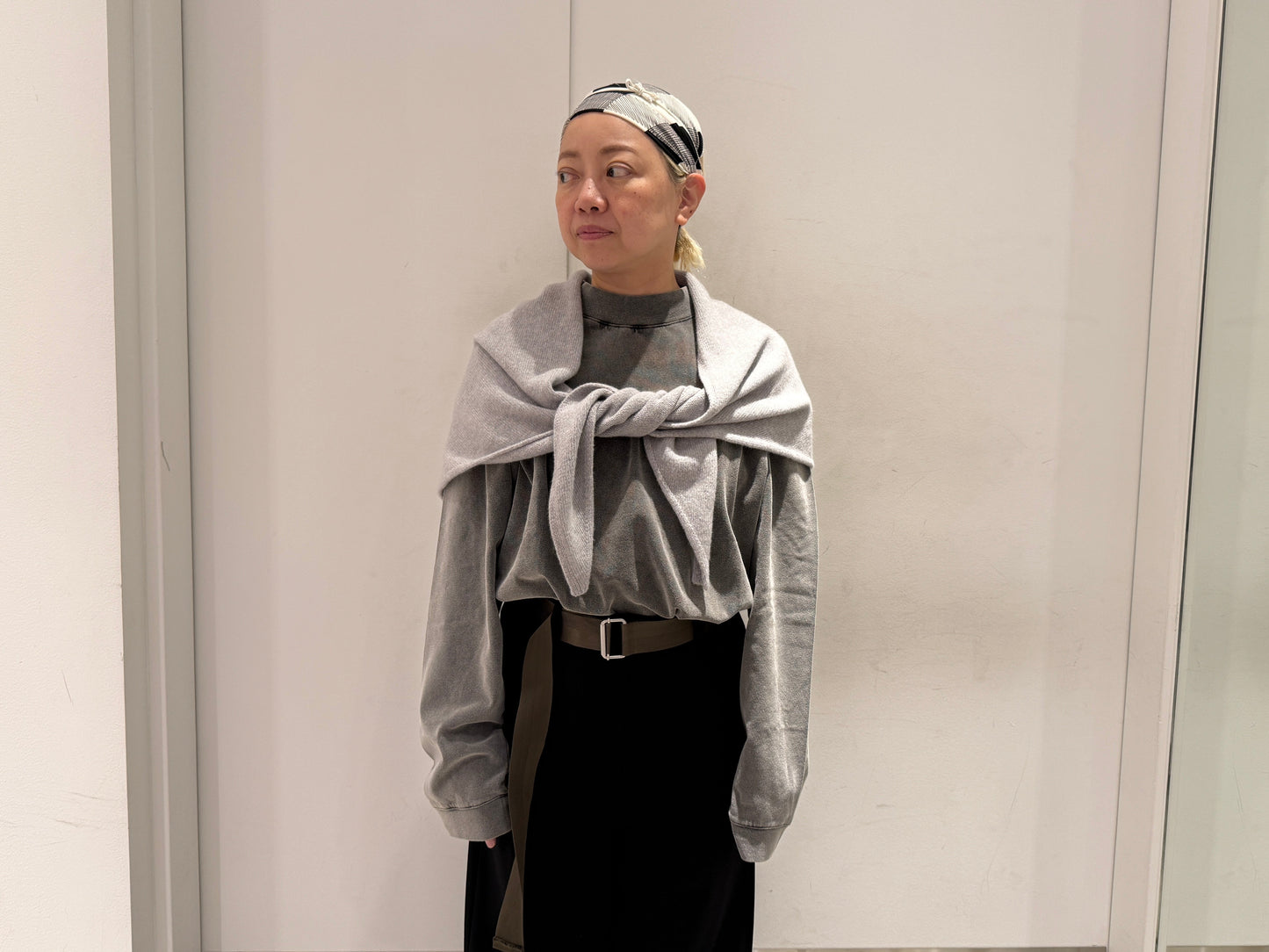 triangular scarf knit【25AW】