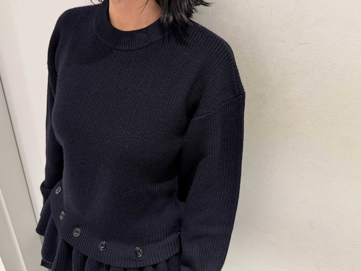 DETACHABLE PEPLUM KNIT【25AW】
