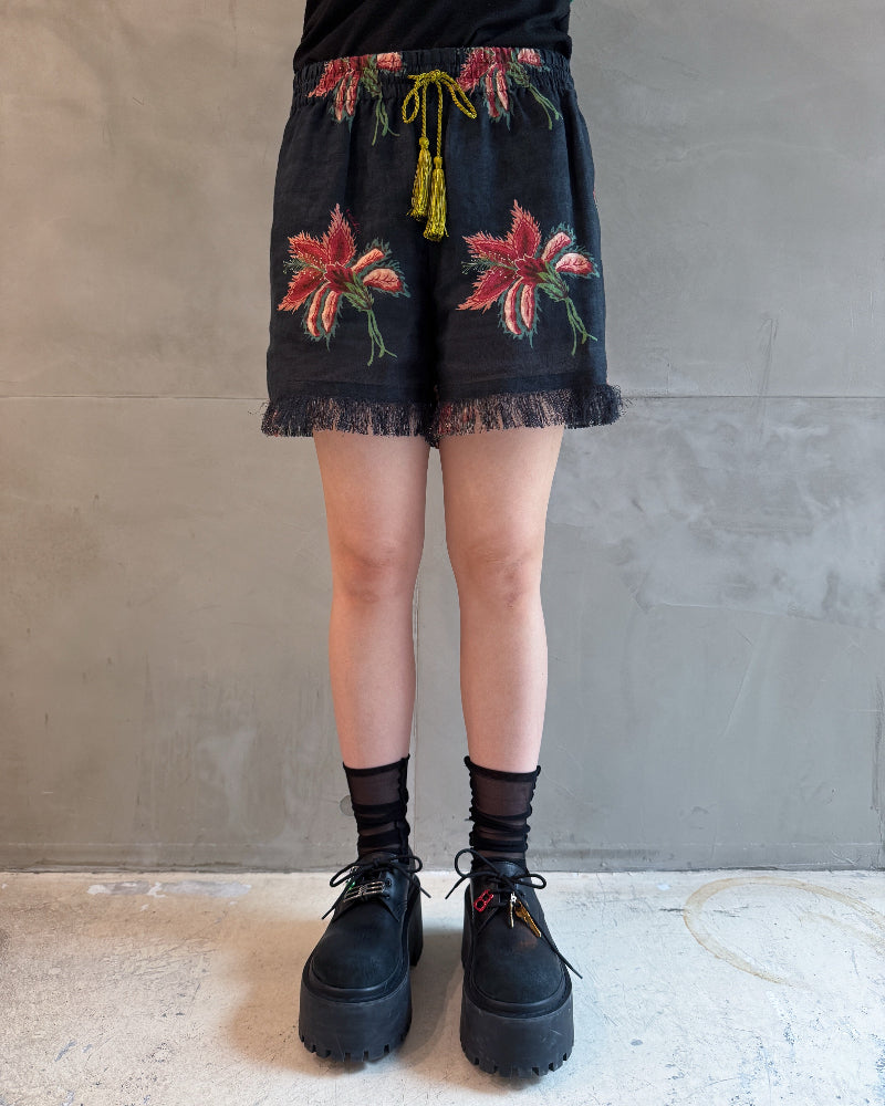リネンショートパンツ