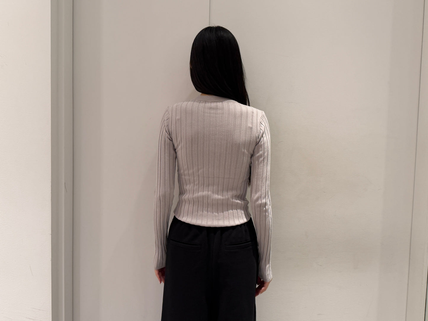 ワイドリブクルーネック