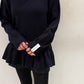 DETACHABLE PEPLUM KNIT【25AW】