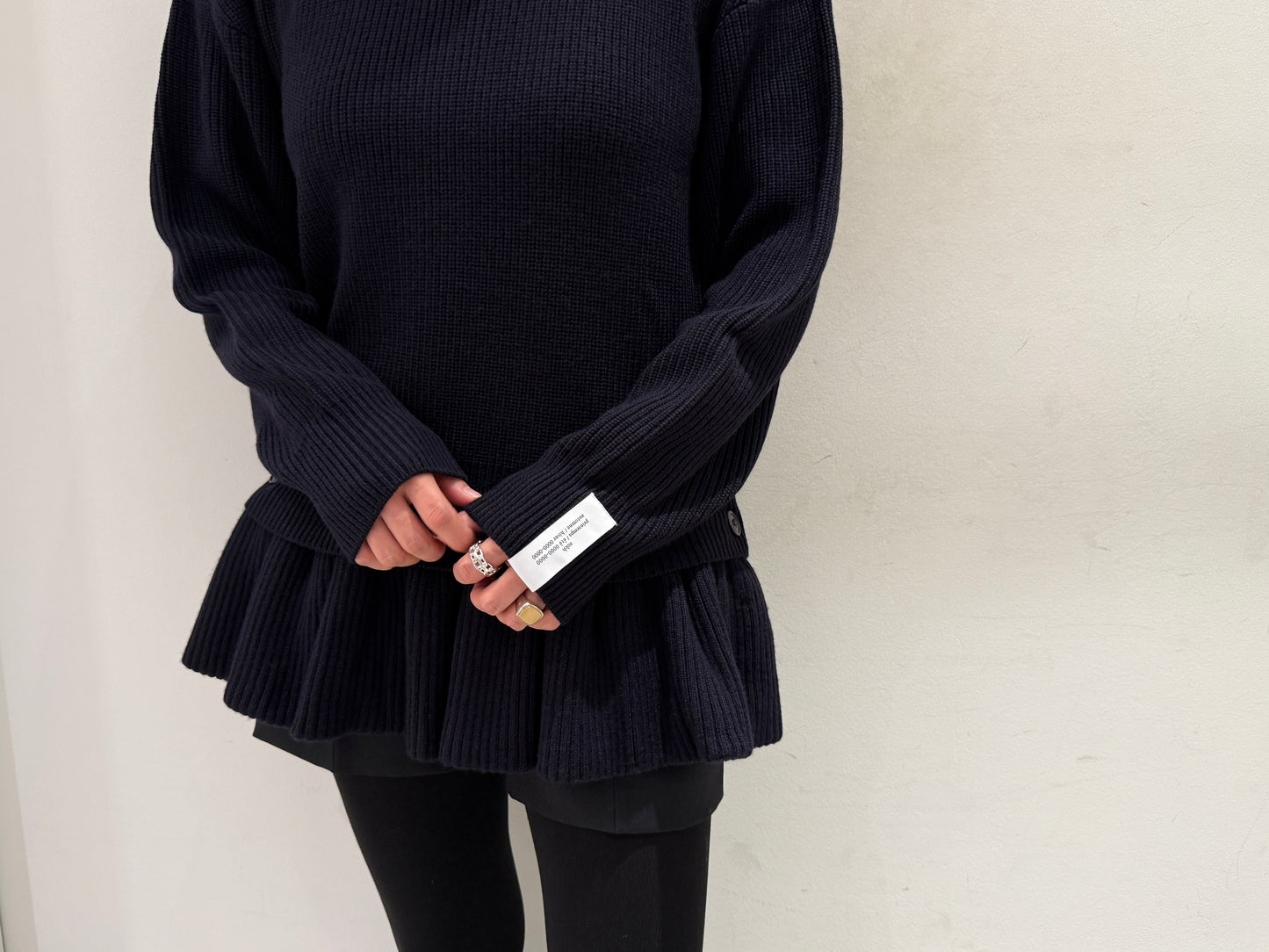 DETACHABLE PEPLUM KNIT【25AW】