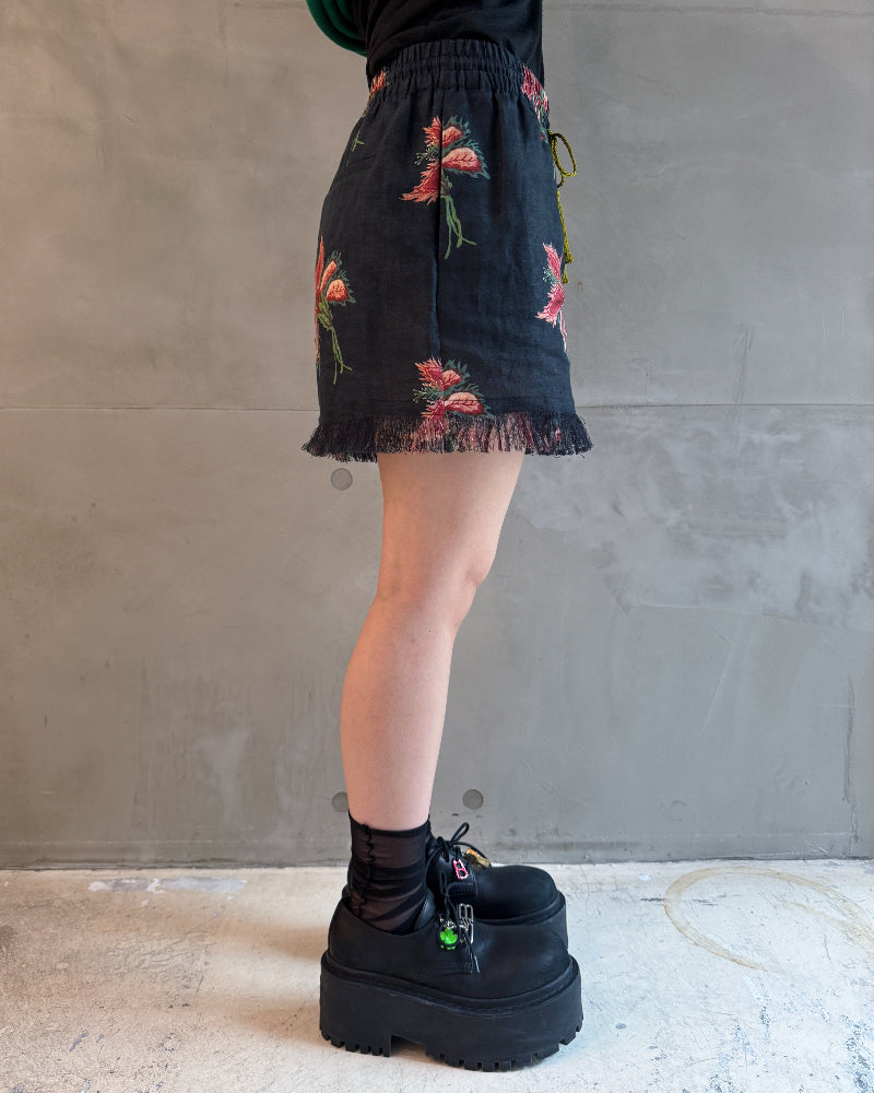 リネンショートパンツ
