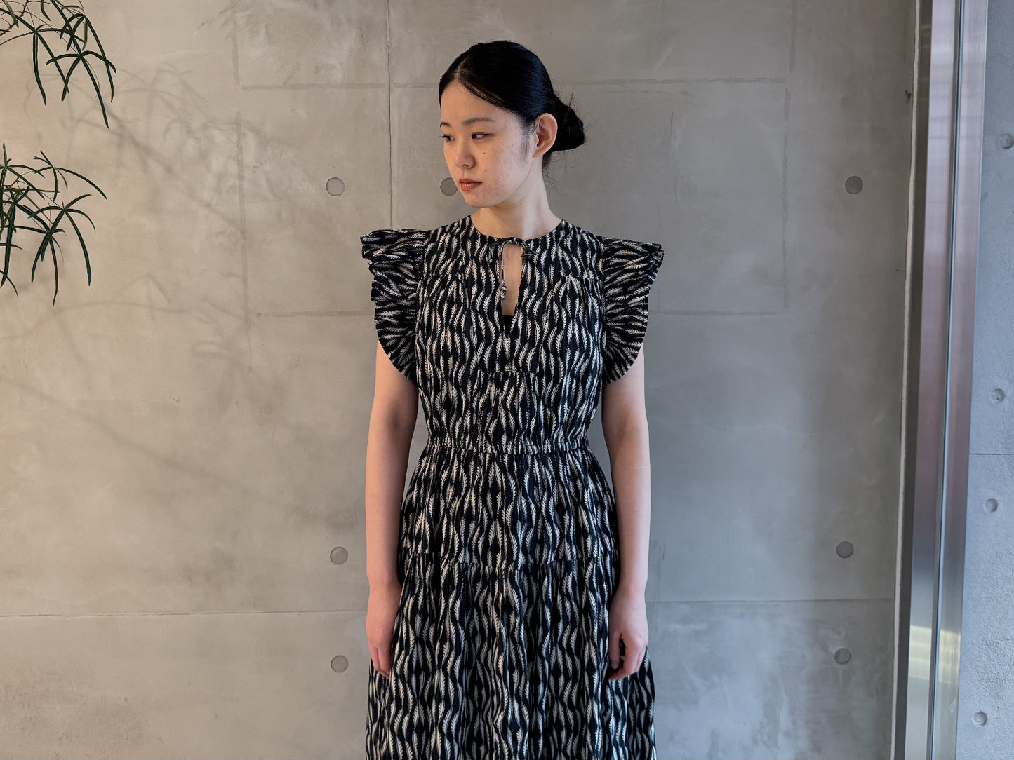 Kairi Flutter Sleeve Midi Dress