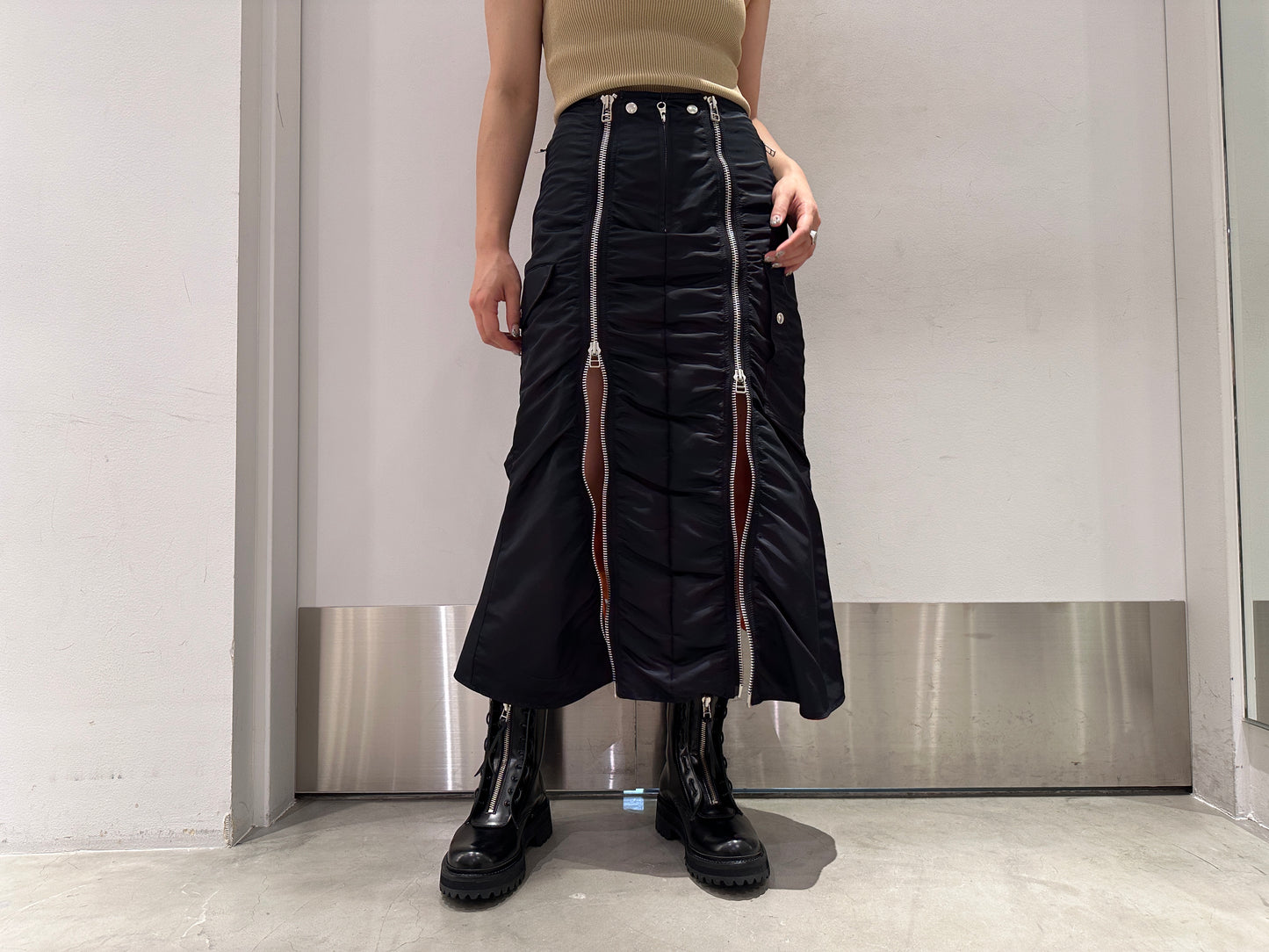 NYLON BOMBER SKIRT【24AW】