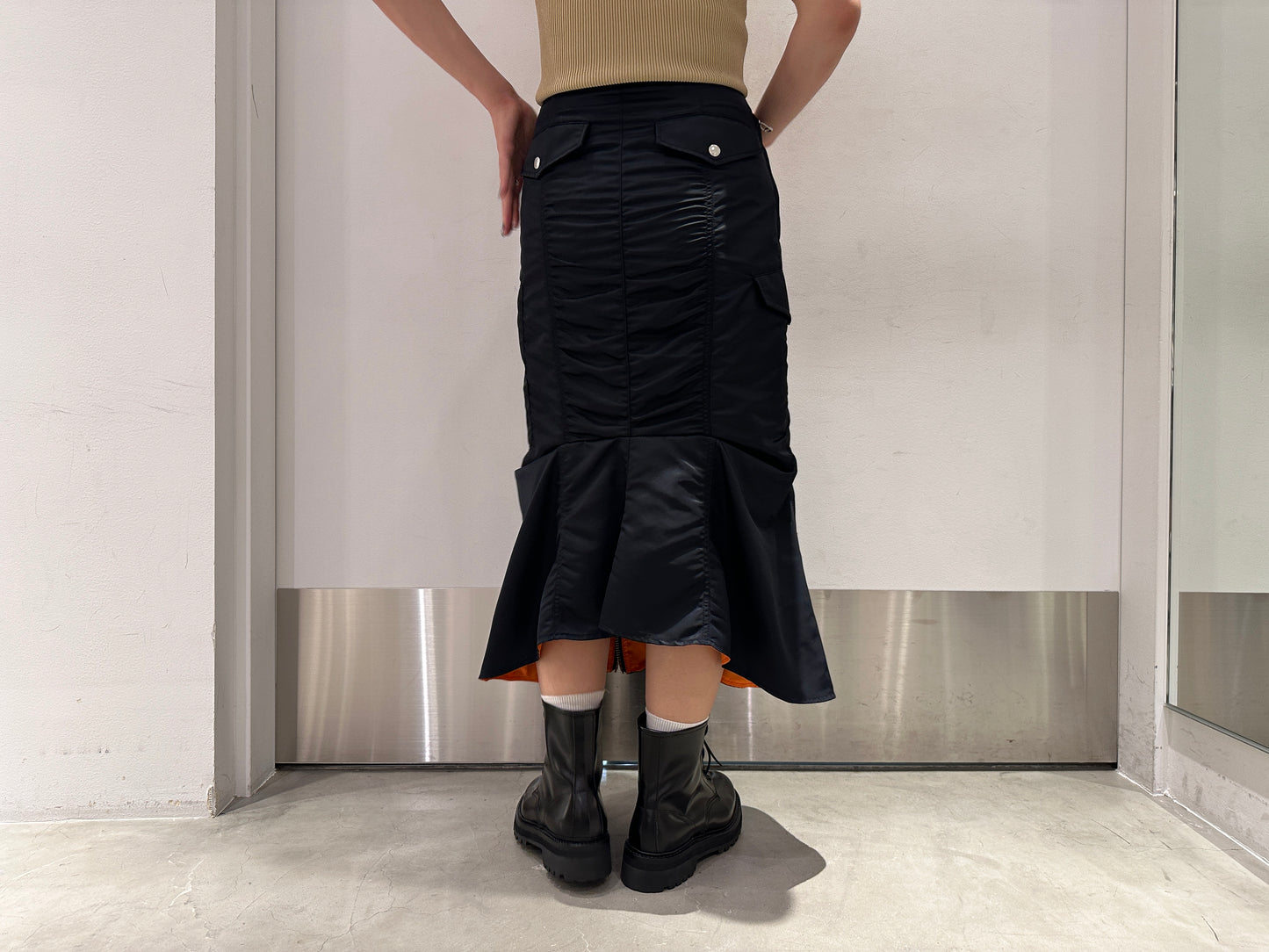 NYLON BOMBER SKIRT【24AW】