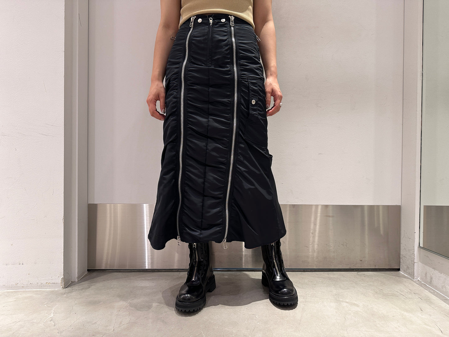 NYLON BOMBER SKIRT【24AW】