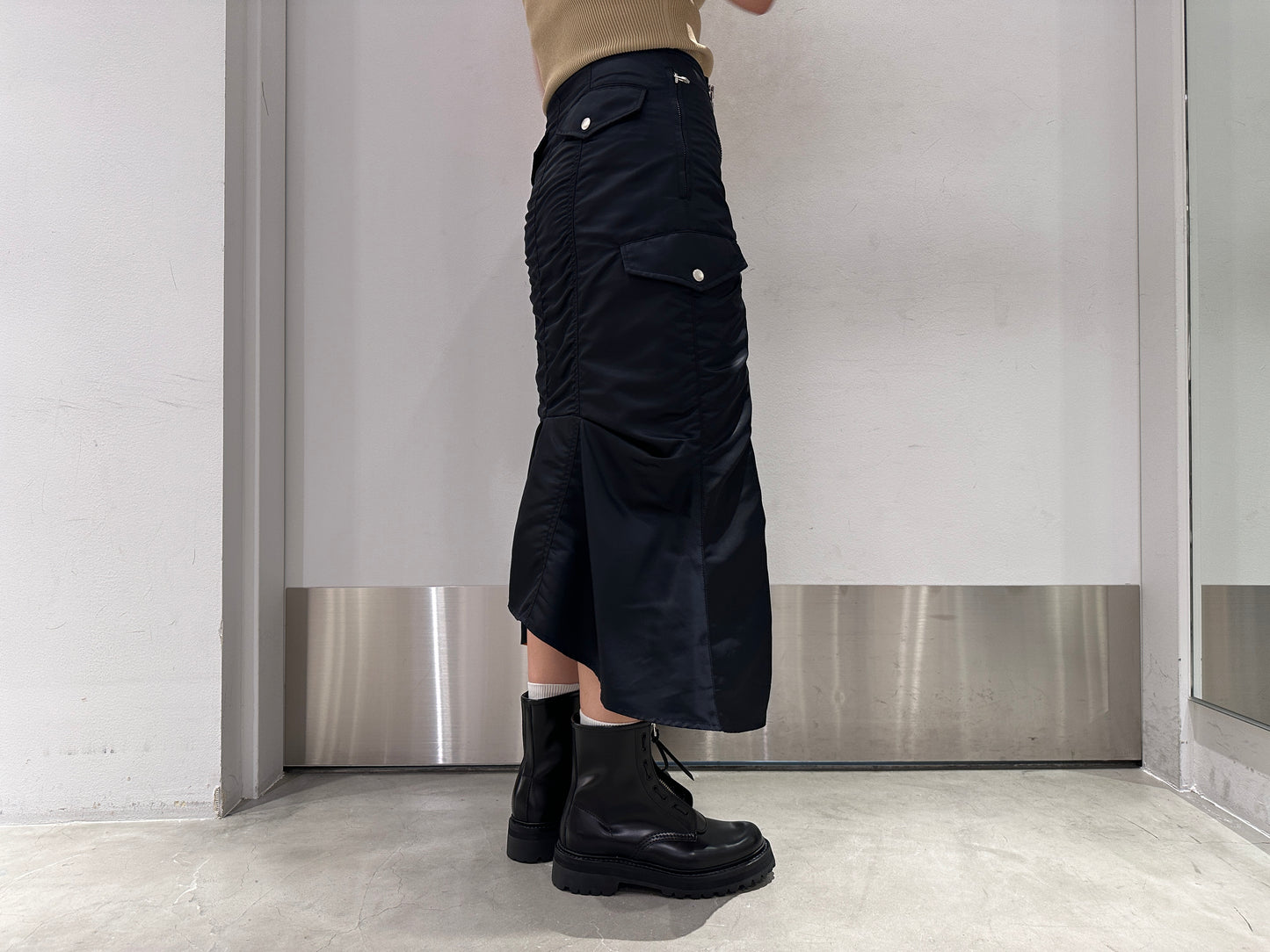 NYLON BOMBER SKIRT【24AW】