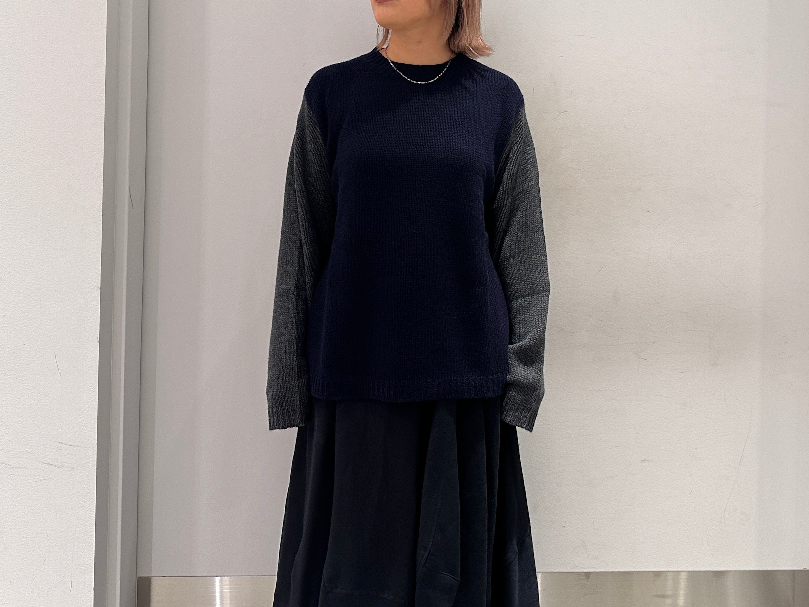 クルーネックマルチカラーニット【24AW】