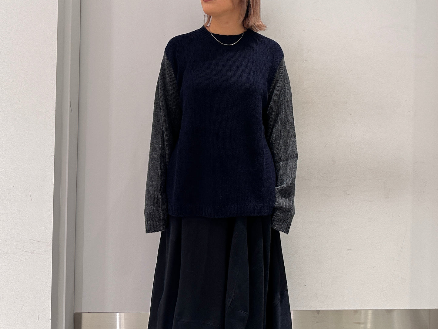 クルーネックマルチカラーニット【24AW】