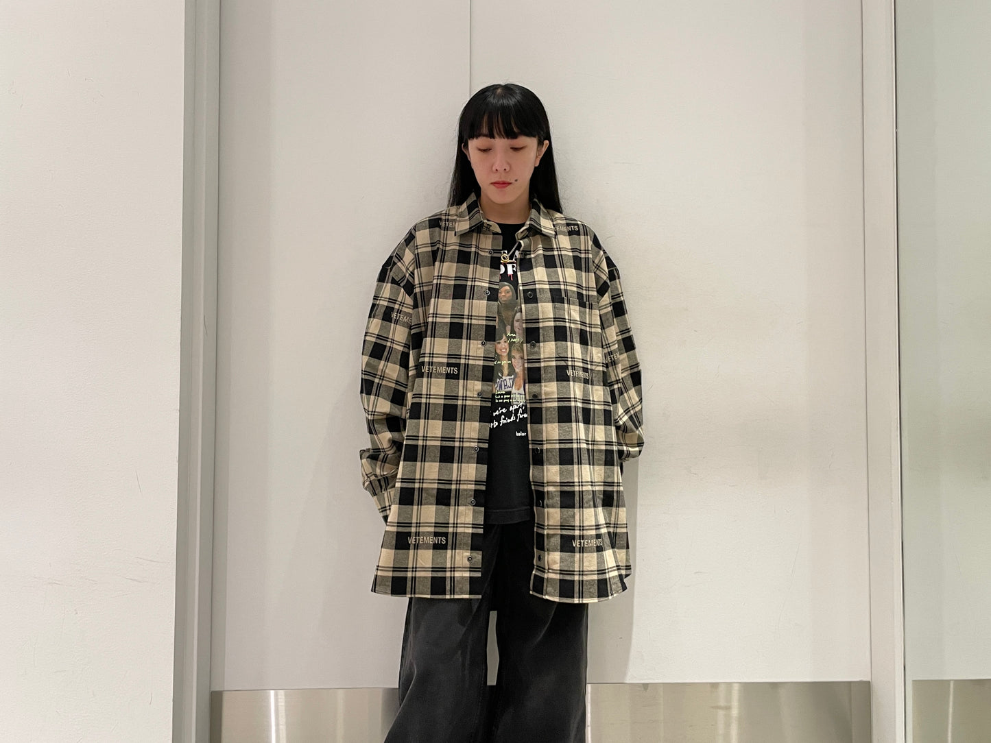 LOGO JACQUARD PLAID SHIRT【24AW】