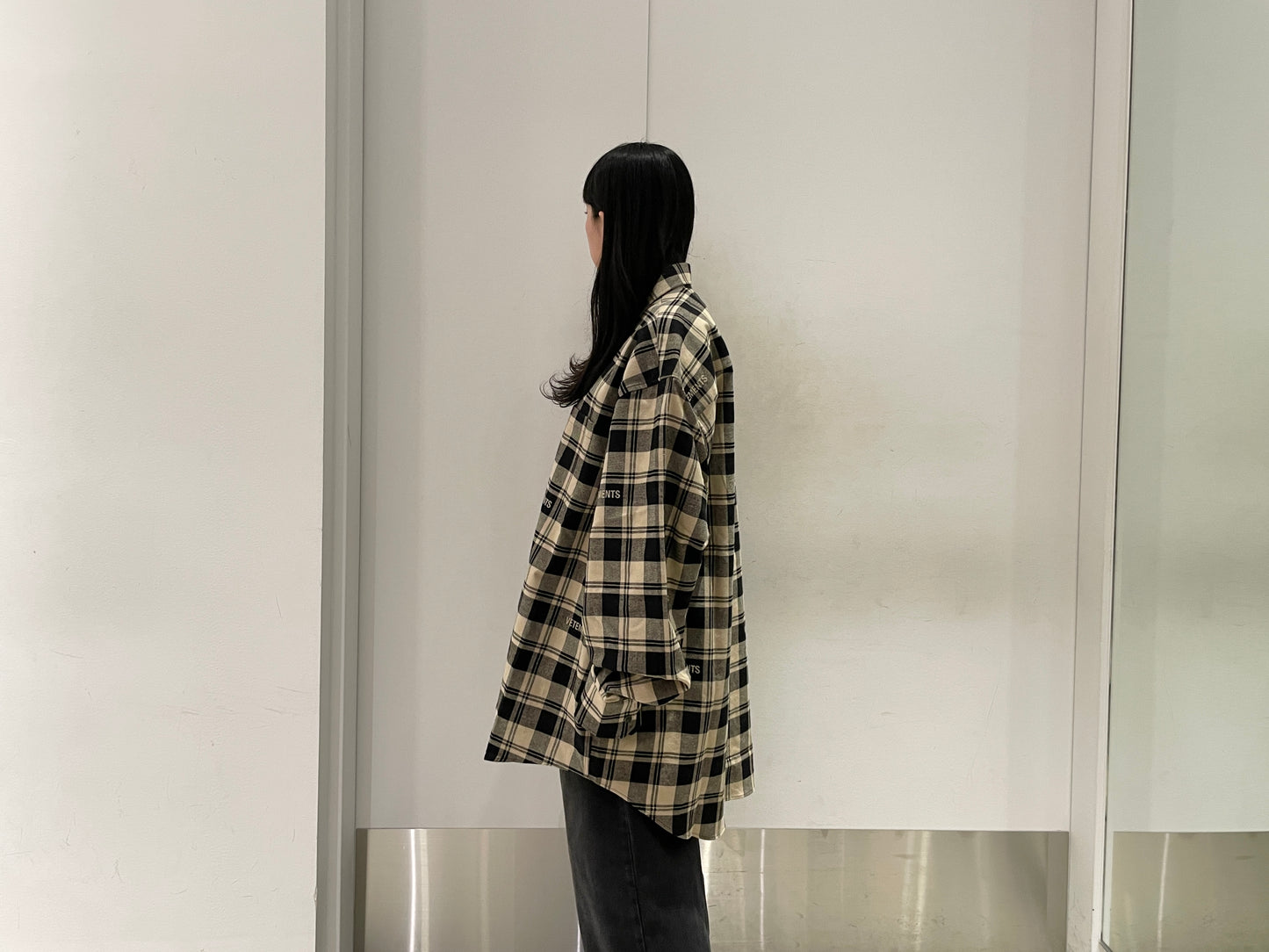 LOGO JACQUARD PLAID SHIRT【24AW】