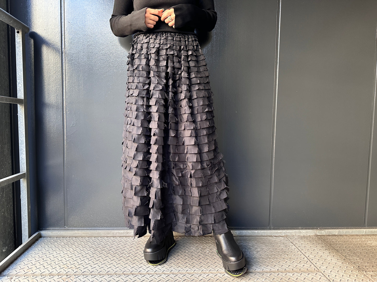 ラッフルフレアロングスカート【24AW】