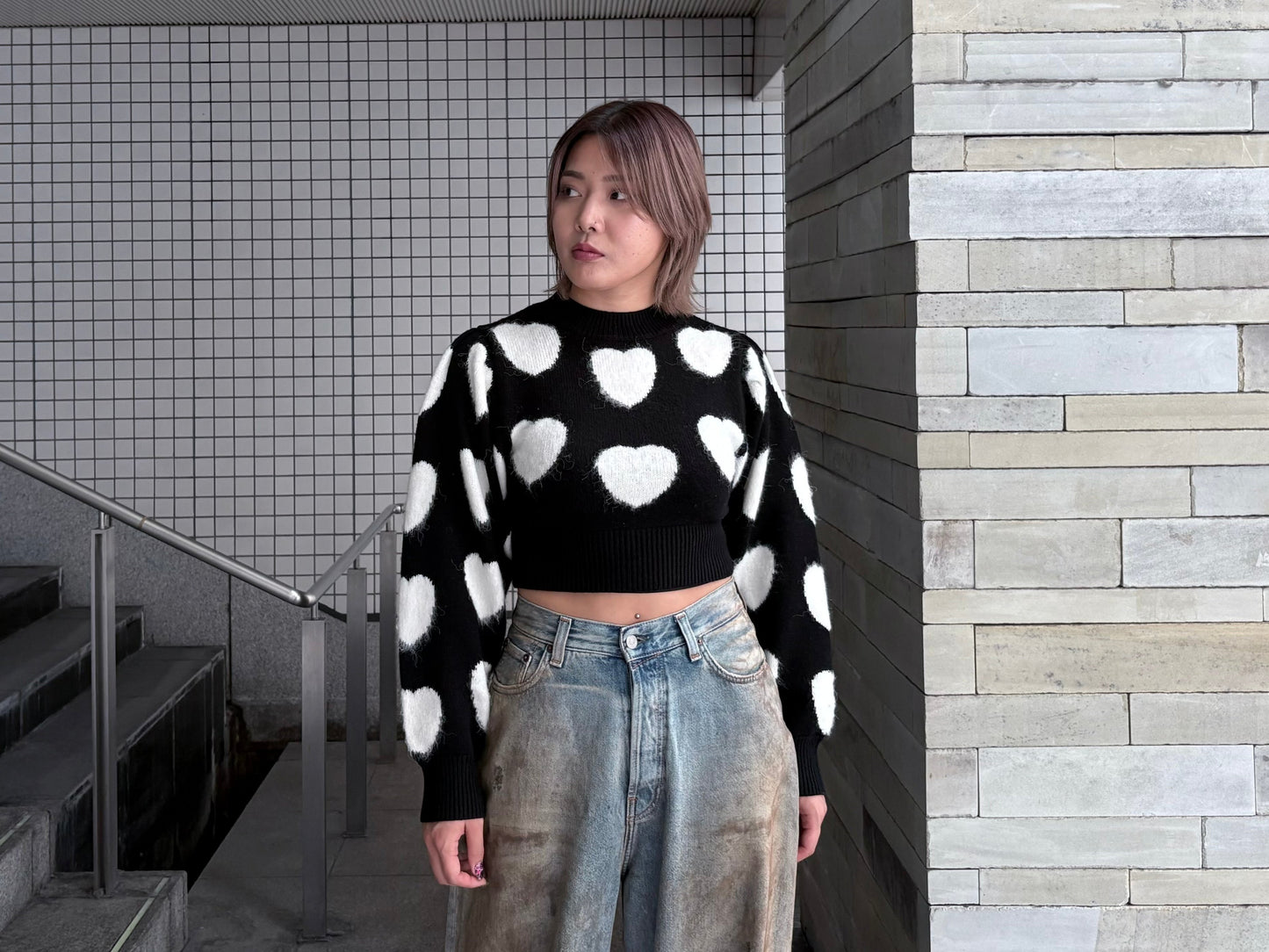 Heart Pattern Sweater【24AW】