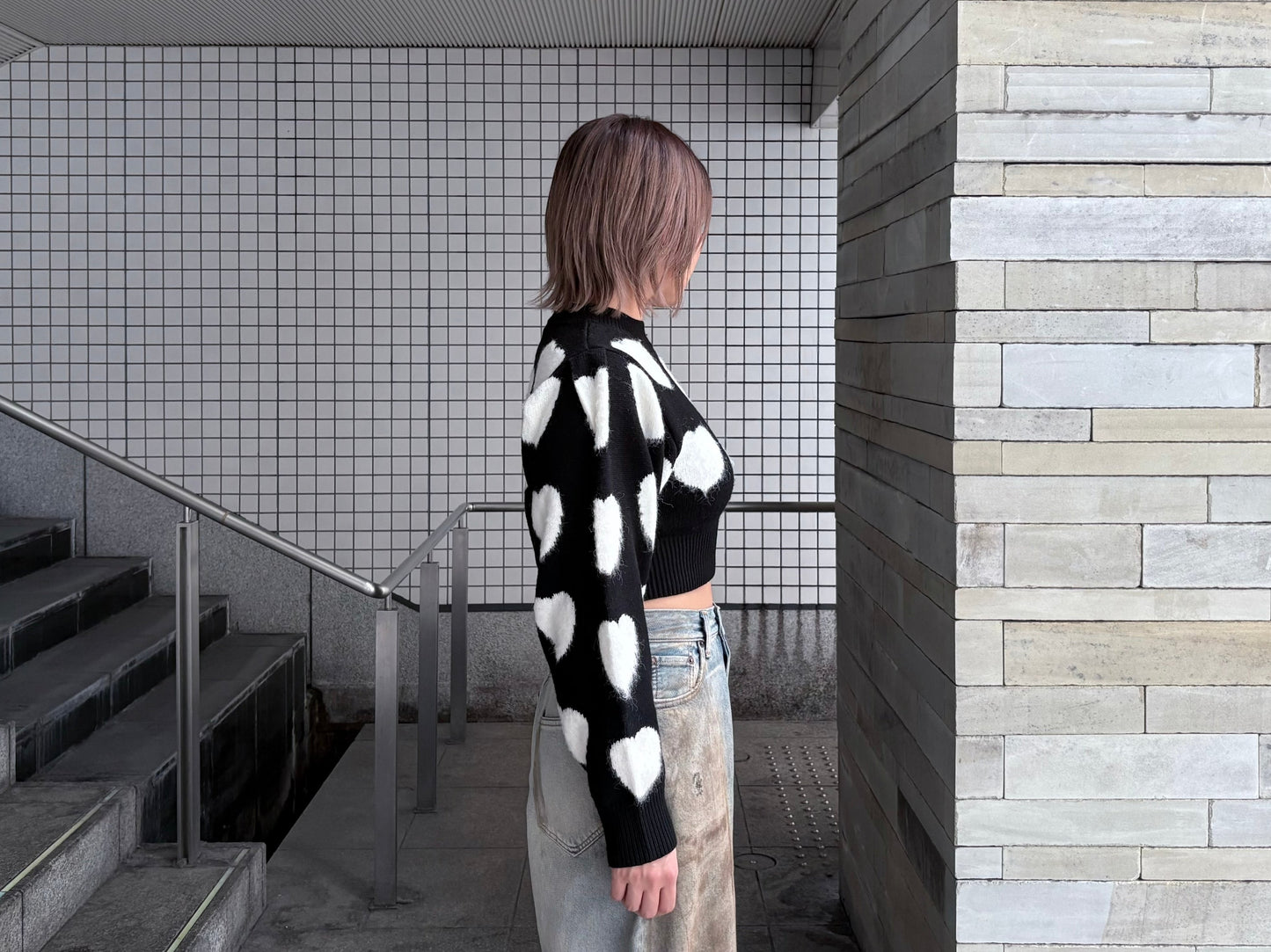 Heart Pattern Sweater【24AW】