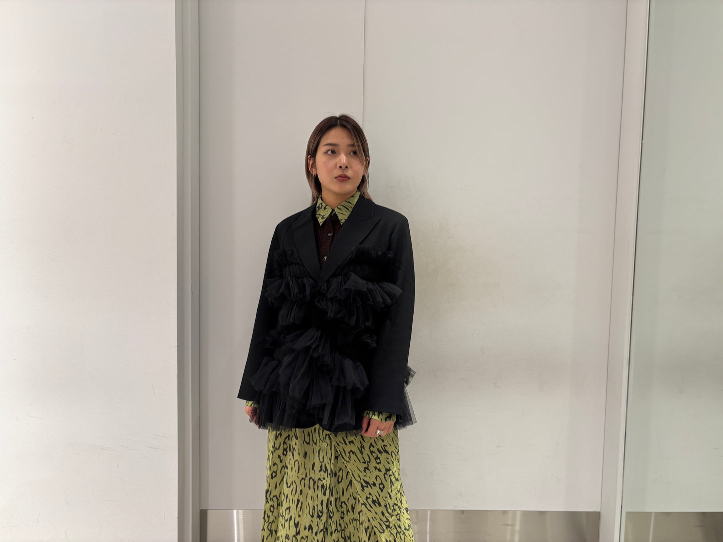 Gathered Tulle Blazer【24AW】