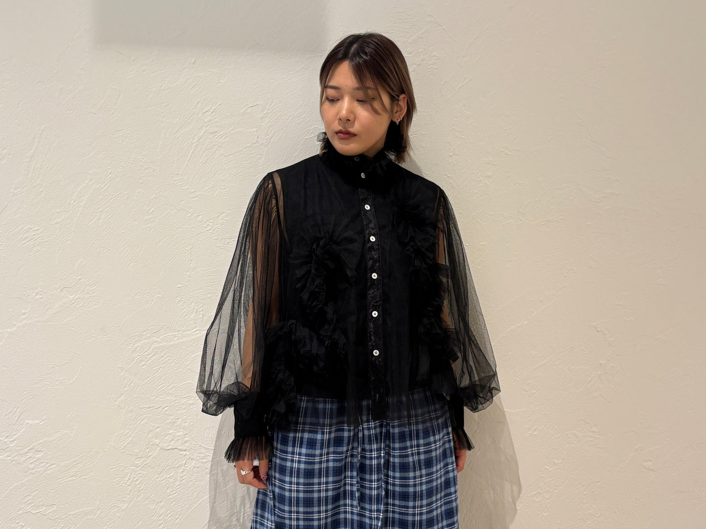 Ruffle Tulle Shirt【24AW】