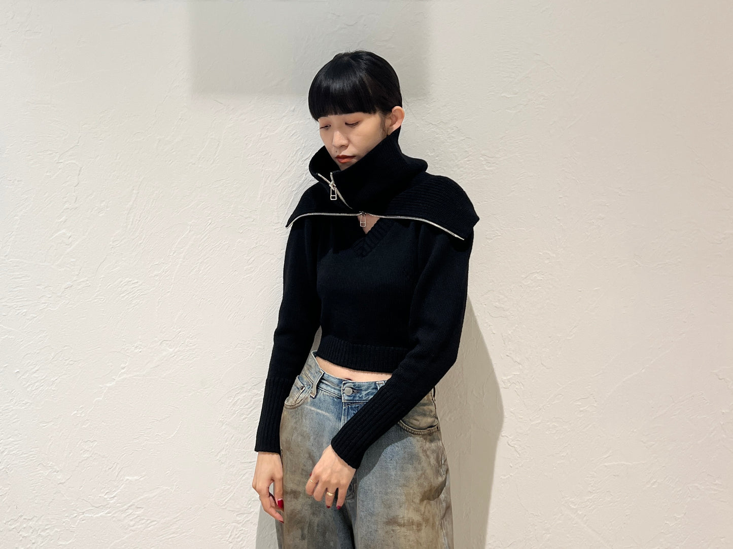 ZIPPED KNIT NECK GAITER【24AW】