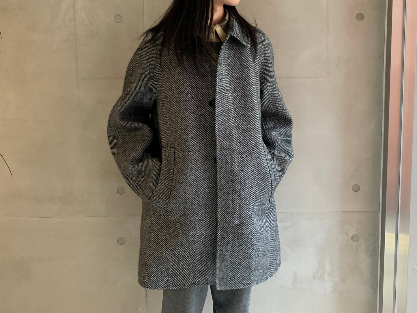 ウールステンカラーコート【24AW】